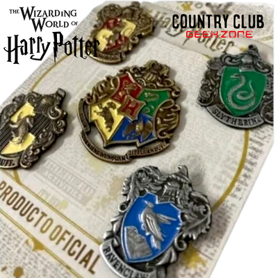 Set de Pines Metálicos Casas Hogwarts – Harry Potter (Producto Oficial)