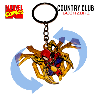 Llavero Metálico giratorio Spider-Man (Iron Spider) – Marvel Comics
