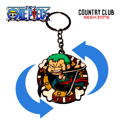 Llavero Metálico Giratorio Zoro #1 – One Piece