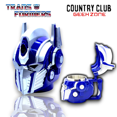 Taza&nbsp; Optimus Prime Transformers – Diseño 3D con Tapa- Diseño exclusivo Importado (420 ml)