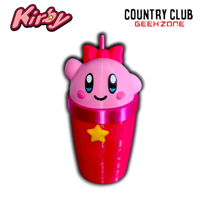 Vaso frappé Kirby 3D -Moño– Diseño Impreso en 3D