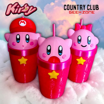 Vaso Kirby 3D -Elegi el que mas te guste – Diseño Impreso en 3D