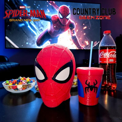 🕷️ Spider-Man Movie Set  "Recipiente snack dulcero + vaso " 3D