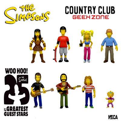 Set de 8 figuras The Simpson: 25 The Greatest Guest Star-Edicion 2014 -NECA-serie 2