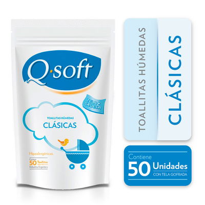TOALLITAS HUMEDAS Q-SOFT DOY PACK x50 UNIDADES