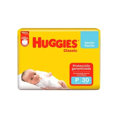 HUGGIES CLASSIC TRIPLE PROTECCION P x 30 UN