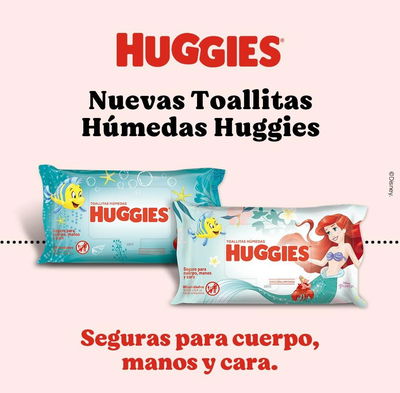 TOALLITAS HUMEDAS HUGGIES LA SIRENITA 4 EN 1 X 80 UNIDADES