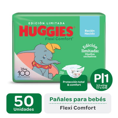 HUGGIES FLEXI COMFORT PEQUEÑO x50 UNIDADES