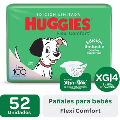 HUGGIES FLEXI COMFORT XG x52 UNIDADES