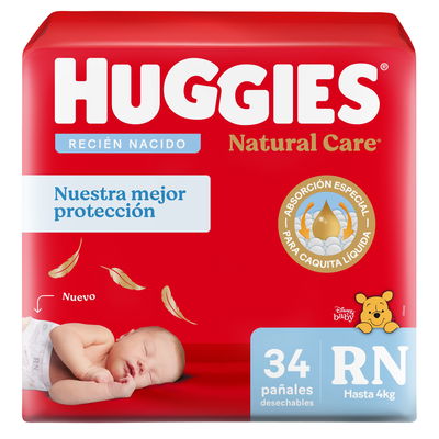 HUGGIES NATURAL CARE RNx34 UNIDADES