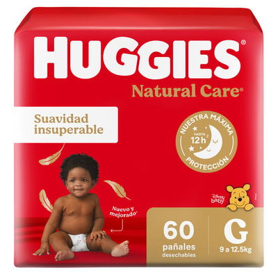 HUGGIES NATURAL CARE GRANDE x60 UNIDADES