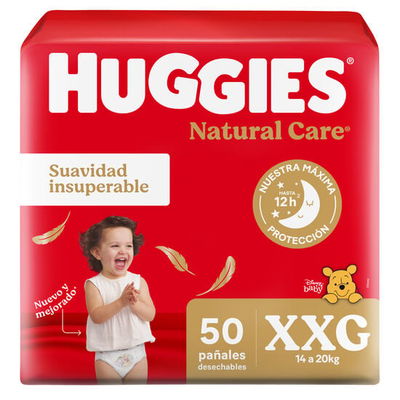 HUGGIES NATURAL CARE XXGx50 UNIDADES
