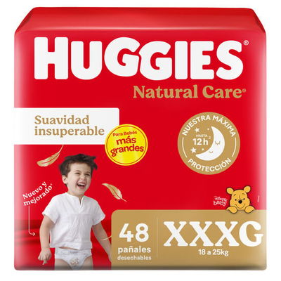HUGGIES NATURAL CARE XXXG x48 UNIDADES