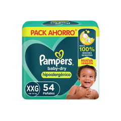 PAMPERS BABYDRY XXG x54 UNIDADES