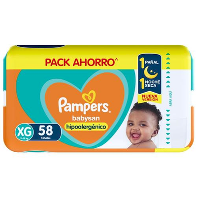 PAMPERS BABYSAN XG x58 UNIDADES