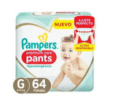 PAMPERS PANTS PREMIUM GRANDE x64 UNIDADES