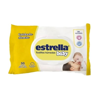 TOALLITAS HUMEDAS ESTRELLA CUIDADO COTIDIANO x50 UNIDADES