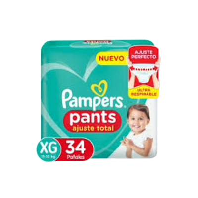 PAMPERS PANTS AJUSTE TOTAL XG x34 UNIDADES