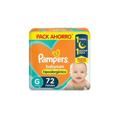 PAMPERS BABYSAN GRANDE x72 UNIDADES