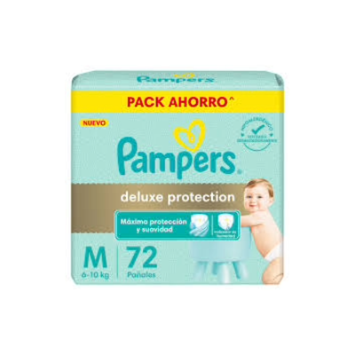 PAMPERS DELUXE MEDIANO x72 UNIDADES