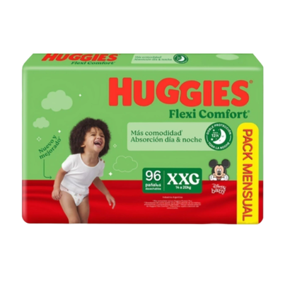HUGGIES FLEXI COMFORT XXGx96 UNI PACK MENSUAL 