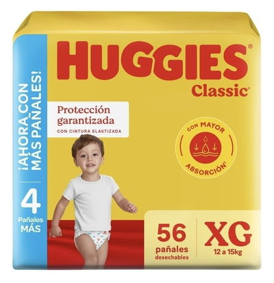 HUGGIES CLASSIC XG x 56 U (Nuevo)