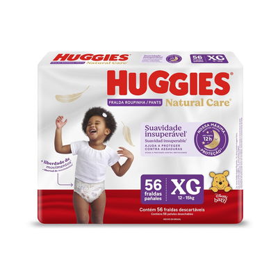 HUGGIES PANTS NATURAL CARE XG x56 UNIDADES