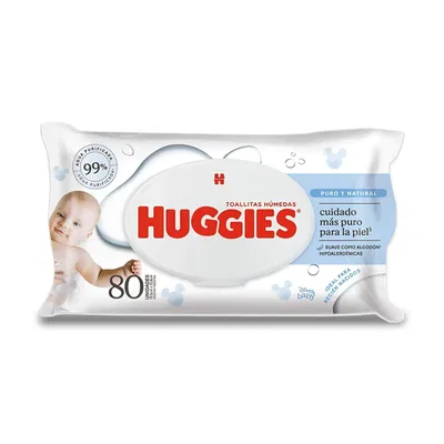 Toallitas Húmedas Huggies Puro y Natural x 80u