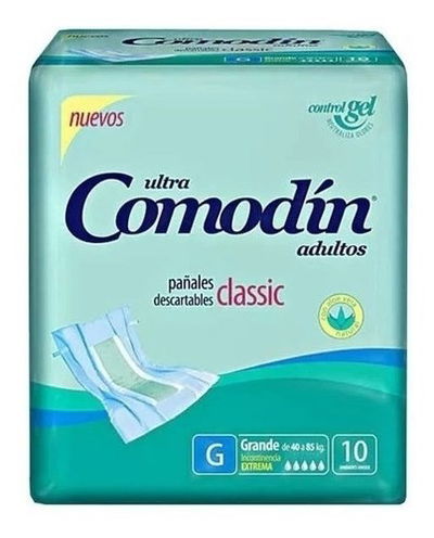 COMODIN Pañal ADULTO Recto Clasico G x 10 UN