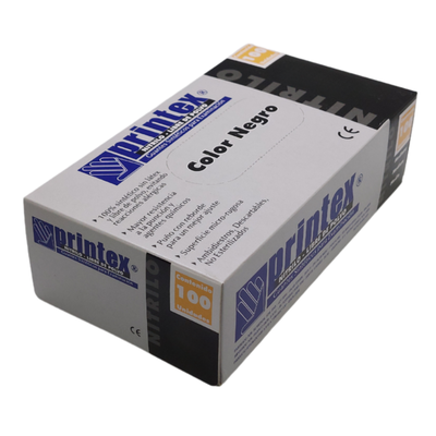 GUANTES DE NITRILO NEGRO x 100 u TALLE M