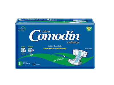COMODIN Pañal Elastizado G x 16 UN