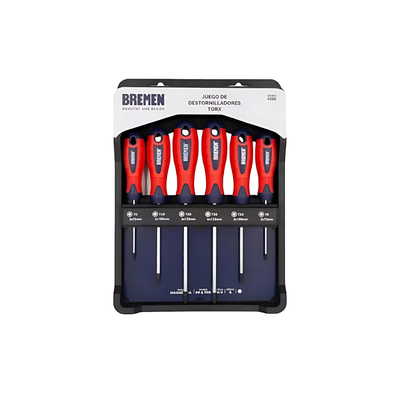 TORX JGO DESTORNILLADOR X 6 PZS BREMEN 4558