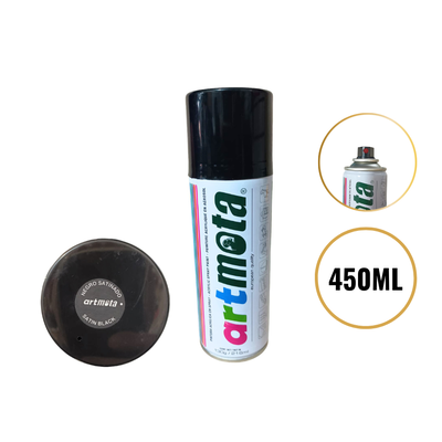 AEROSOL NEGRO SATINADO 450CC MOTA 
