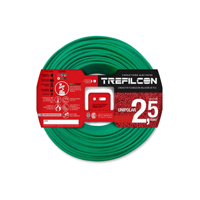 CABLE 1X2.50MM X MTS VERDE TREFILCON