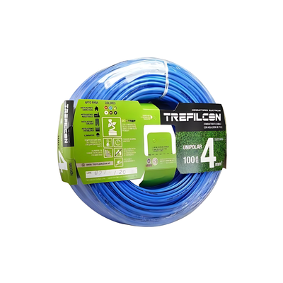 CABLE 1X4.00MM X MTS CELESTE TREFILCON