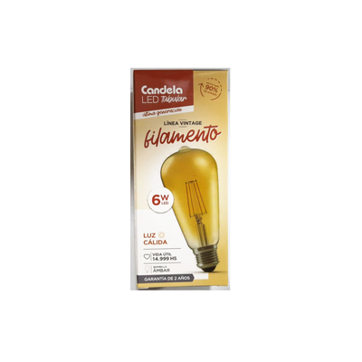 LED TUBULAR FILAMENTO 6W CANDELA