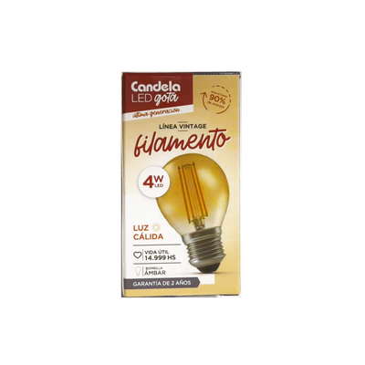 LED GOTA FILAMENTO 4W CANDELA (B/20)