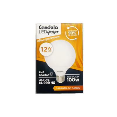 LED GLOBO 12W CALIDA CANDELA (B/25)