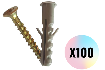 KIT FIJACIONES TARUGOS #8 C/TOPE X 100U