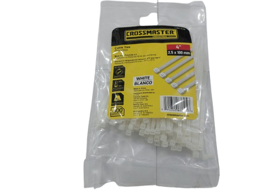 PRECINTO NYLON 2.5X100MM BLANCO CROSSMASTER