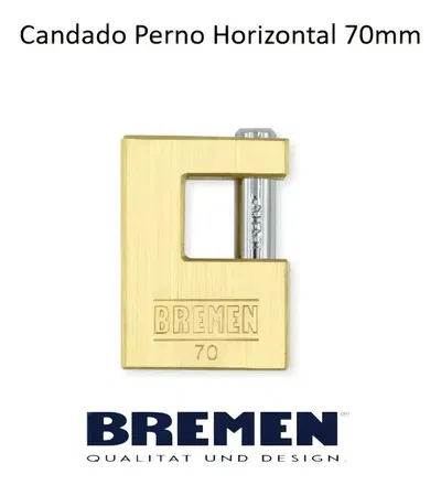CANDADO DE BRONCE PERNO HORIZONTAL REFORZADO 60mm 