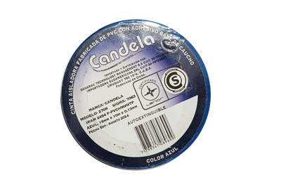 CINTA AISLADORA AZUL 10 MTS. CANDELA (B/200)