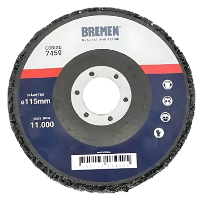 DISCO ABRASIVO FIBRA GRUESA 4.5" BREMEN 7459