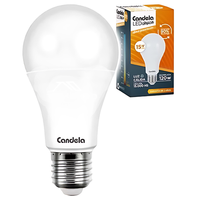 LAMPARA LED - 15W CALIDA CANDELA (B/50)