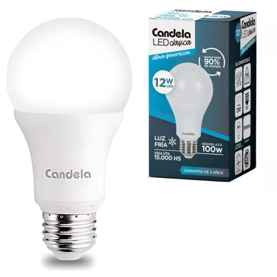 LAMPARA LED - 12W FRIA (B/50) CANDELA