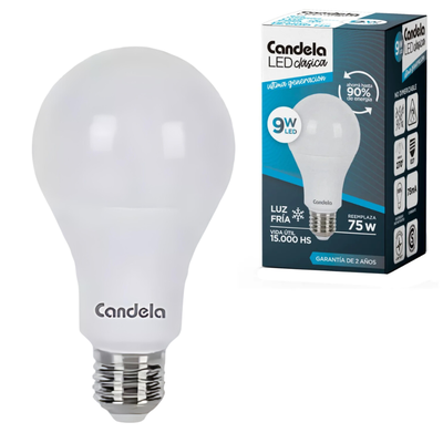 LAMPARA LED - 9W FRIA (B/50) CANDELA