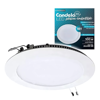LED PLAFON REDONDO EMB 18W FRIA CANDELA