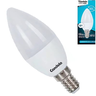 LED VELA 5W FRIA CANDELA (B/50)