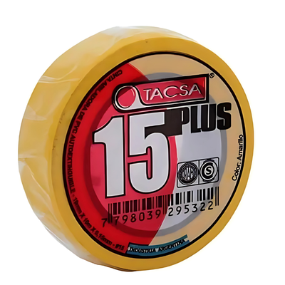CINTA TACSA 10M TUBO 10UNI AMARILLA