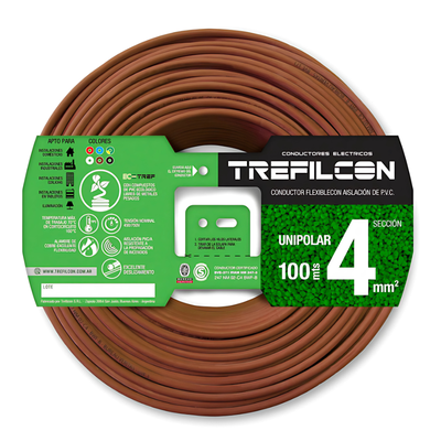 CABLE 1X4.00MM X MTS MARRON TREFILCON